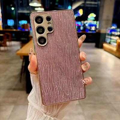 TEMU High-end Electroplated Frame Integrated Fine Ripple Full Cover Anti-fall Mobile Phone Case Suitable For Galaxy S25ultra, S24ultra, S23ultra, S25plus, S24plus, S23plus, S25, S24, S23, S24fe, S23fe Image