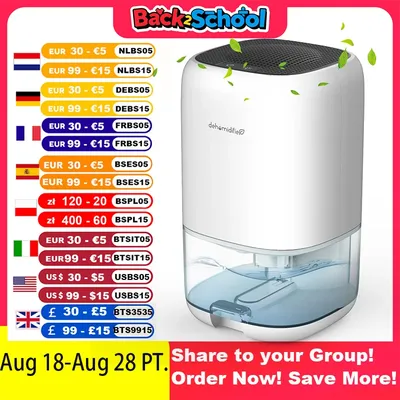 1000ML Air Dehumidifier for Bedroom Home Appliances with Air Filter 280 sq. ft Mini Portable Utral Quiet Auto Shut Off Closet