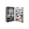 Regal für 50 Paar Schuhe + Hülle mit Aufdruck Paris