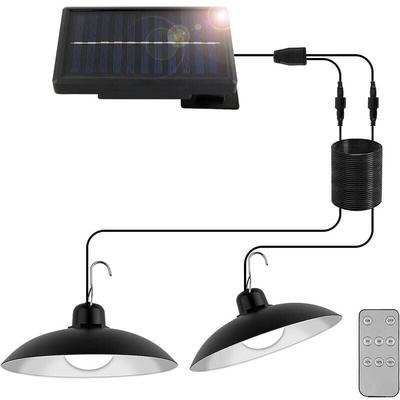 SNQ - Solar-Hängeleuchte für den Außenbereich, Solar-Pendelleuchte mit zwei Köpfen und Image