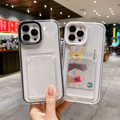 3in1 Card Slot Bag Holder Case For iPhone 16 Pro Max Case iPhone 15 14 13 12 11 Pro 16 Plus i16 Soft TPU Wallet Shockproof Cover