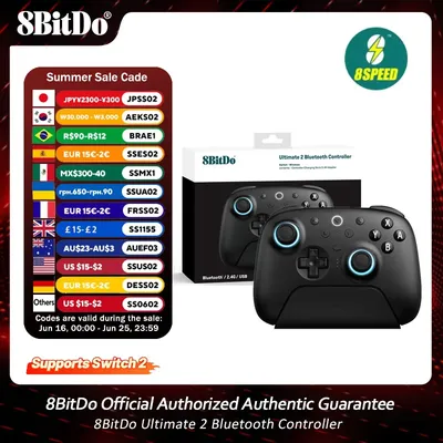 8BitDo Ultimate 2 Bluetooth Gaming Controlle 8Speed with Charging Dock for Nintendo Switch / Switch