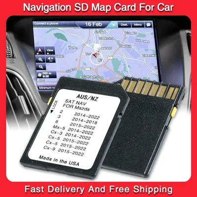 Connect 1 System Navigation Update 2024 Map Australia New Zealand for Mazda 2 3 6 CX3 CX5 CX8 CX9 MX5 Car Sat Nav GPS SD Card