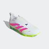 Fußballschuh ADIDAS PERFORMANCE "PREDATOR LEAGUE LACELESS KIDS FG", Gr. 33, cloud weiß, lucid pink, lucid lemon, Synthetik, sportlich, Schuhe