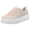 Plateausneaker RIEKER, Damen, Gr. 42, rosa (rosé, weiß), Lederimitat, sportlich, Schuhe, Schnürschuh, Halbschuh, Freizeitschuh mit gepolstertem Schaftrand