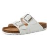 Pantolette TAMARIS, Damen, Gr. 40, weiß, Lederimitat, casual, Schuhe, Sommerschuh, Schlappen mit gepolstertem Fußbett