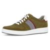 Sneaker PIUS GABOR, Herren, Gr. 10 (44,5), grün (oliv kombiniert), Veloursleder, sportlich, Schuhe, Freizeitschuh, Halbschuh, Schnürer mit Kontrastbesätze, Weite G