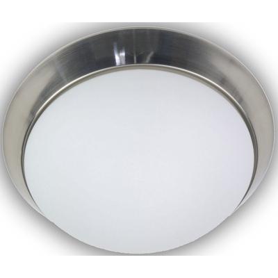NIERMANN Deckenleuchte "Opal matt, Dekorring Nickel matt", grau (nickel matt), Ø 40cm, Lampen Image