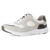 Keilsneaker PIUS GABOR, Herren, Gr. 10 (44,5), grau (hellgrau kombiniert), Nubukleder, Mesh, sportlich, Schuhe, Schnürschuh, Halbschuh, Freizeitschuh in bequemer Weite G (=weit)