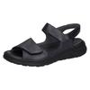 Sandale WALDLÄUFER "H-JOLINE", Damen, Gr. 7 (40,5), blau (nachtblau), Nubukleder, unifarben, klassisch, Schuhe, Sommerschuh, Klettschuh, Bequemschuh in Komfortweite H (= sehr weit)