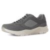 Keilsneaker GABOR ROLLINGSOFT, Herren, Gr. 10 (44,5), grau, Nappaleder, Veloursleder, Mesh, sportlich, Schuhe, Freizeitschuh, Halbschuh, Schnürschuh mit Logo an der Ferse, G-Weite
