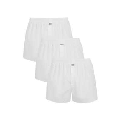Webboxer JOCKEY "EVERYDAY WOVEN BOXER", Herren, Gr. XL, weiß, Webqualität, Obermaterial: 100% Baumwolle, unifarben, normal, Unterhosen, Eingriff mit Knopfverschluß, Mittlere Bundhöhe, Lockere Passform Image