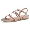 Keilsandalette TAMARIS, Damen, Gr. 40, rosa (rose, kombiniert), Textil, Lederimitat, modisch, Schuhe, Riemchensandale, Sommerschuh mit glizernden Strasssteinchen