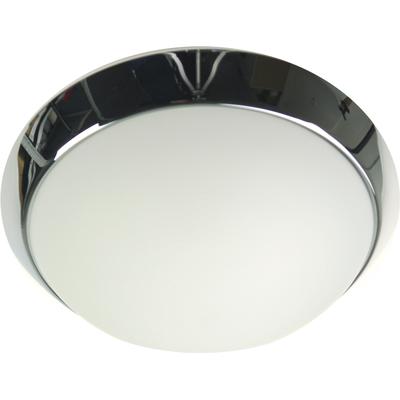 NIERMANN Deckenleuchte "Opal matt, Dekorring Chrom, LED", grau (chrom), Ø 45cm, Lampen Image