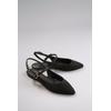 Slingpumps ANISTON SHOES, Damen, Gr. 41, schwarz, Textil, Veloursleder, elegant, Schuhe, Flat, Sommerschuh, Riemchensandale - neue KOLLEKTION