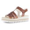 Keilsandalette GABOR, Damen, Gr. 38, braun (camelfarben), Kalbsleder, unifarben, modisch, Schuhe, Plateau, Sommmerschuh, Riemchensandale mit Best Fitting-Ausstattung