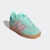 Sneaker ADIDAS ORIGINALS "GAZELLE COMFORT CLOSURE ELASTIC LACES KIDS", Kinder, Gr. 25, clear mint, bliss pink, bright blau, Leder, sportlich, Schuhe, für Kinder