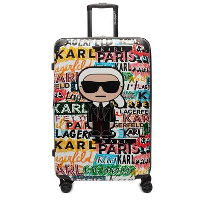 Karl Lagerfeld Logo Explosion 28In Expandable Spinner Hard Case