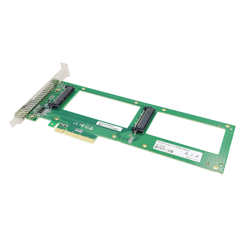 PCI Express 4.0 Gen4 X8 auf 2X U.2 SFF-8639 U.2 SSD NVMe-Karte Image