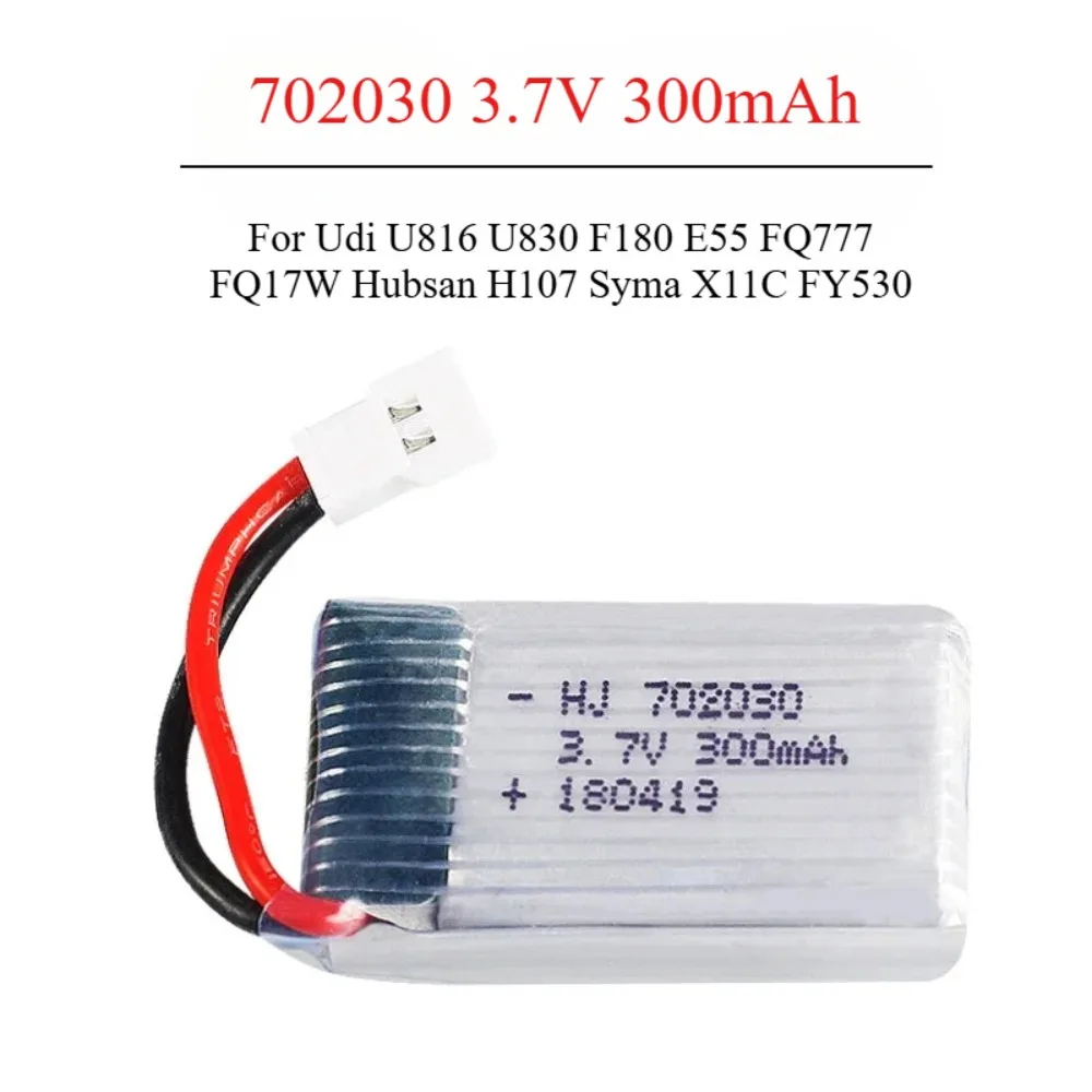 3,7 V 300 mAh Lipo Batterie U816 F180 E55 FQ777 H107 X11C FY530 Ferngesteuerte Flugzeug Drohne Batterien UAV Batterie Ladegerät Image