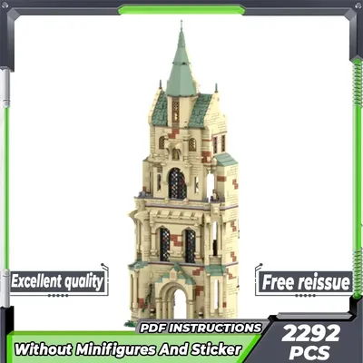Berühmte Magische Filme Modell Moc Gebäude Ziegel Schule Turm Technologie Modulare Blöcke Geschenke Image