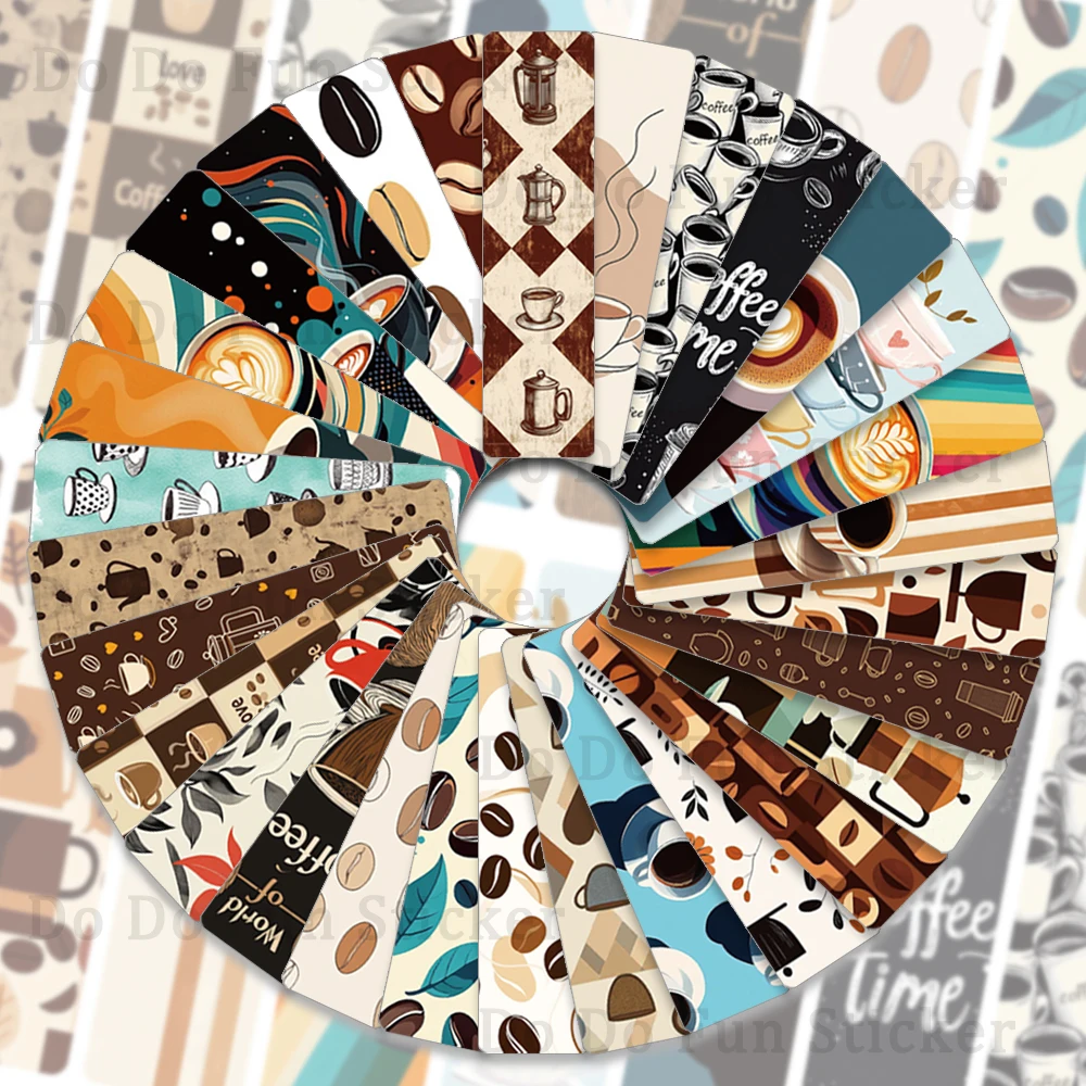 30PCS Retro Kunst Kaffee Zeit Kreative Lesezeichen Personalisierte Handbuch Künstlerische Kreative Material Ins Lesen Papier Buch Karte Aufkleber Image