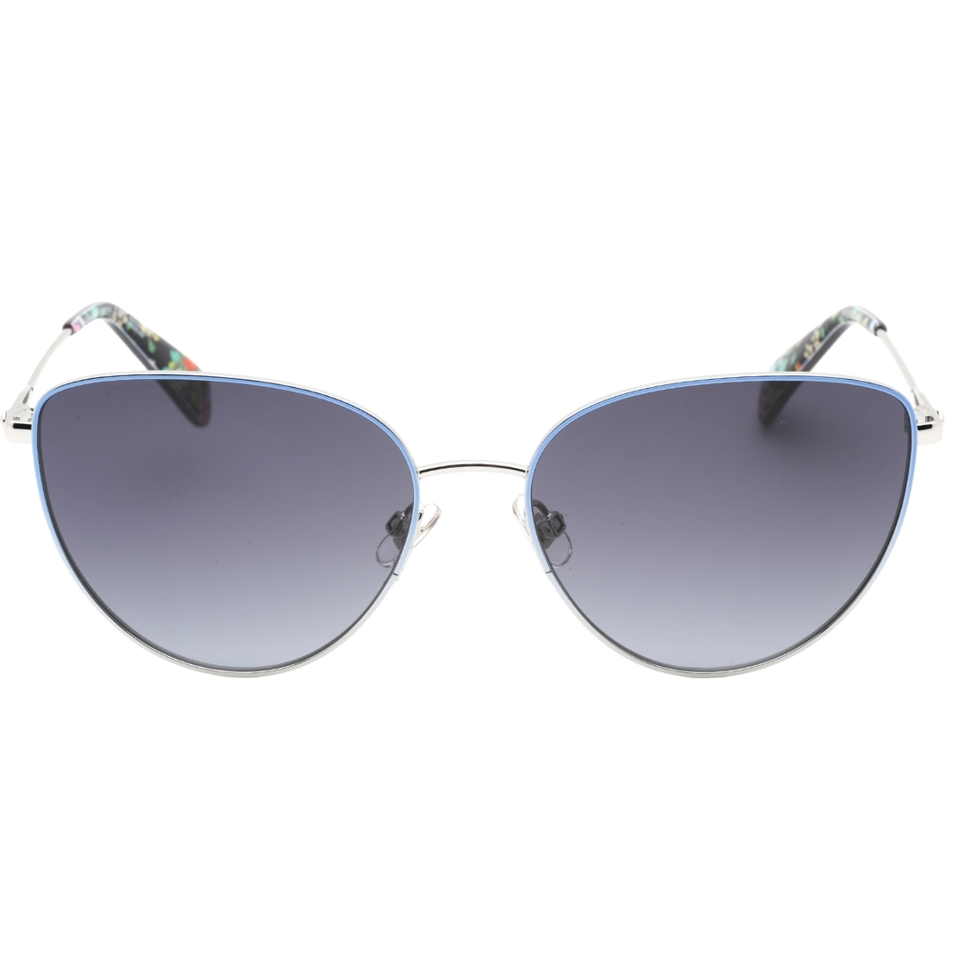 Kate Spade Hailey/G/S Dunkelgraue SF-Linse, blaues Detail, silberne Sonnenbrille Image