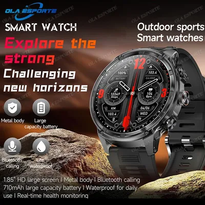 1,85 Zoll Ultra HD Smart Watch Bluetooth Anruf 710 mAh Großer Akku Outdoor Sport Fitness für Mann Image
