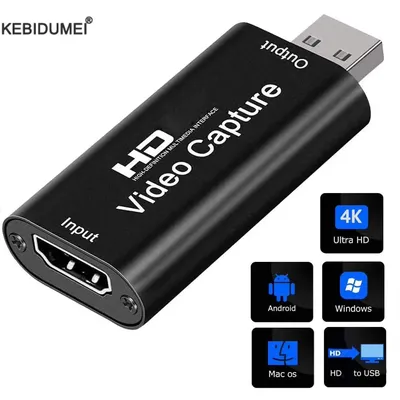 4K HDMI-Kompatibel Video Capture Card Streaming Board Capture USB 2,0 1080P Card Grabber Recorder Image