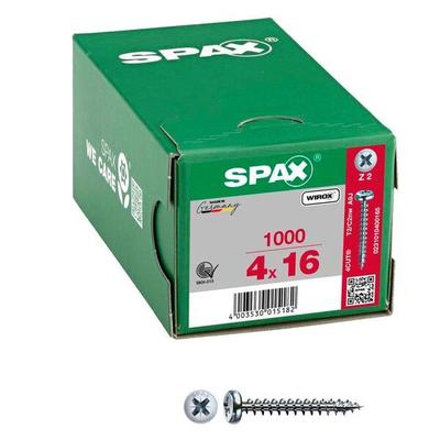SPAX Universalschrauben Z2 Halbrundkopf WIROX 4 x 16 mm 1000 Stück