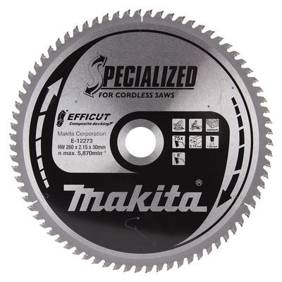 makita Kreissägeblatt »E-12273 EFFICCUT« 260,0 mm 75 Zähne braun