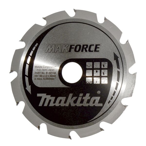 makita Kreissägeblatt »B-32144 MARKFORCE« 190,0 mm 12 Zähne braun Image