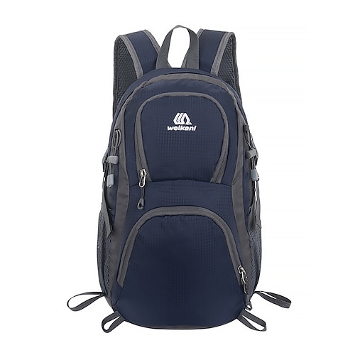 Per uomo Per donna Zaino Zaino scolastico Zaino da viaggio Scuola All'aperto Quotidiano Tinta unica Tessuto Oxford Nylon Grande Capacità Impermeabile Leggero Cerniera azzurro cielo Nero Azzurro cielo