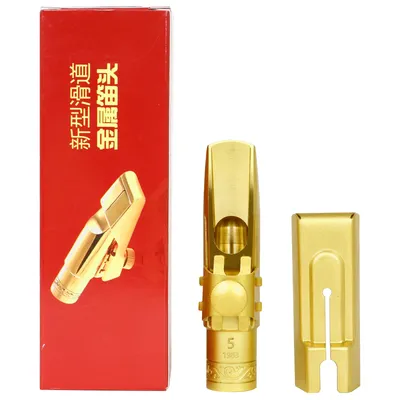 Alto Saxophone Mouthpiece Gold 5C 6C 7C 8C Frosted Metal Sax Mouthpiece Sliding Cover Design