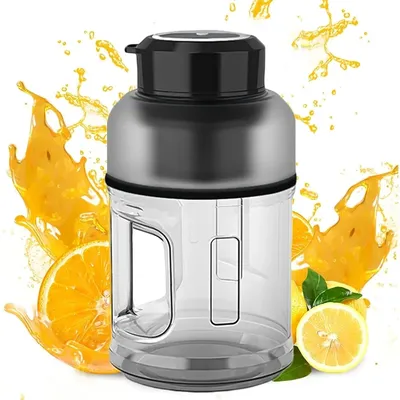 Portable Juicer Cup, 1500ml Personal Juice Blender with Straw and 2 Lids, 8pcs Blades In 304