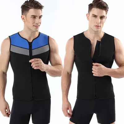 Men's Diving Vest Jacket 5MM Sleeveless Split Diving Suit Top Sun Protection Keeping Warm Swimming