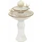27" H 2-Tier Ceramic Water Fountain - Outdoor Water Feature for Patio, Yard, Balcony - Garden