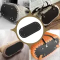 3 pezzi fai da te borsa con fondo ovale borsa in pelle PU base per borsa artigianale con fori