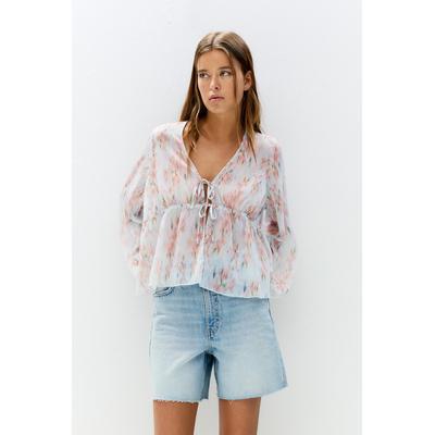 Flowing Floral Print Blouse