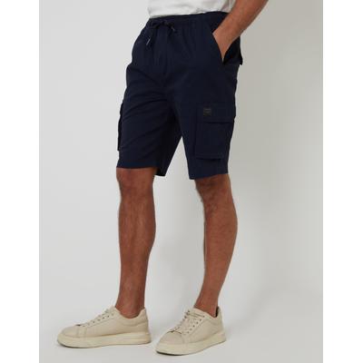 Threadbare Men's Navy Jogger Style Cargo Shorts