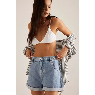 Seventy + Mochi Ali Tab Denim Shorts