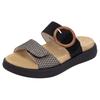 Pantolette REMONTE, Damen, Gr. 40, schwarz (schwarz, natur), Lederimitat, Flechtoptik, casual, Schuhe, Sommerschuh, Schlupfschuh in veganer Verarbeitung