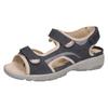 Sandale WALDLÄUFER, Damen, Gr. 9 (43), blau (dunkelblau, beige), Nubukleder, sportlich, Schuhe, Sommerschuh, Outdoorschuh, Keilabsatz, in Trekking-Optik, H-Weite