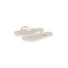 Zehentrenner CALVIN KLEIN JEANS "THONG+ TPU METALLIC", Damen, Gr. 40, beige (creme, weiß), Synthetik, metallic, Basic, Schuhe, Sommerschuh, Badeschuh, Schlappen, Strandschuh mit Zehensteg