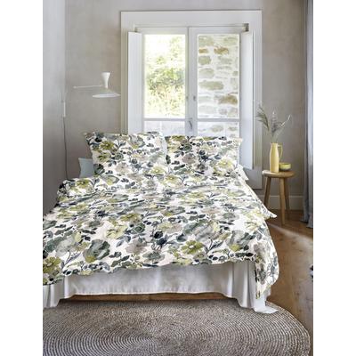 Bettwäsche IRISETTE "Wave 8623", grün (salbei), B/L: 155cm x 220cm, , Mako-Satin, B/L: 80cm x 80cm, Mako-Satin, Obermaterial: 100% Baumwolle, Bettwäsche, anschmiegsam und atmungsaktiv, Ganzjahresqualität Image