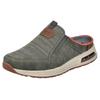 Clog RIEKER, Herren, Gr. 47, grün (khaki, braun), Textil, Lederimitat, meliert, sportlich, Schuhe, Sommerschuh, Strandschuh, Hausschuh mit seitlichen Stretcheinsätzen