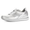 Keilsneaker GABOR "FLORENZ", Damen, Gr. 41, bunt (silberfarben, weiß), Kalbsleder, Ziegenleder, Textil, metallic, casual, Schuhe, Freizeitschuh, Halbschuh, Schnürer in Schuhweite G (=weit)