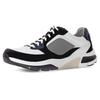 Keilsneaker GABOR ROLLINGSOFT, Herren, Gr. 9 (43), blau (blau, weiß), Nappaleder, Veloursleder, Mesh, sportlich, Schuhe, Freizeitschuh, Halbschuh, Schnürschuh mit Logo an der Ferse, G-Weite