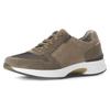 Keilsneaker GABOR ROLLINGSOFT, Herren, Gr. 10 (44,5), grau (taupe, beige), Veloursleder, Mesh, sportlich, Schuhe, Freizeitschuh, Halbschuh, Schnürer mit Außenreißverschluss, G-Weite