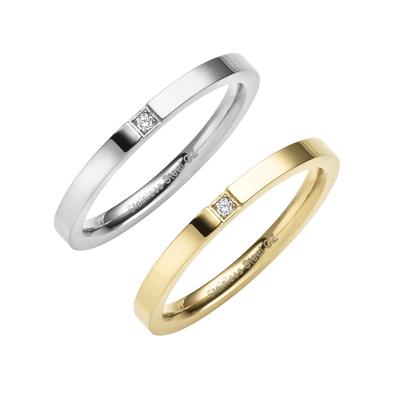 Fingerring ZEEME "Edelstahl 2tlg. Set mit weißem Zirkonia-Stein" Gr. 18, bunt (mehrfarbig, weiß), Fingerringe, Damen, 018 (57,0), Edelstahl Image